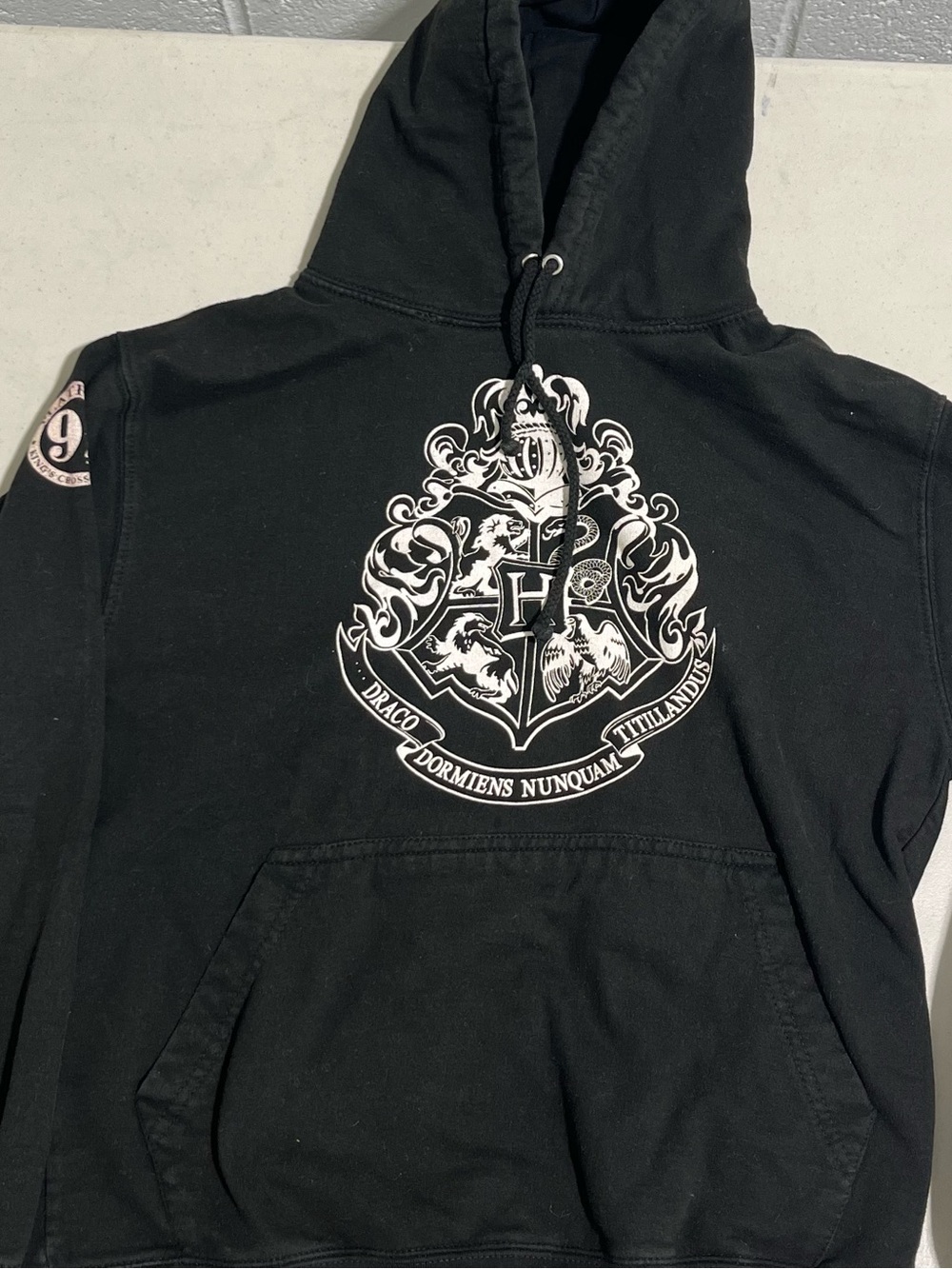 Harry Potter Crest Black Pullover Hoodie - Unbranded